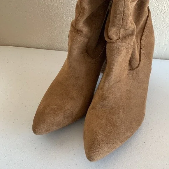 Mi.iM Mavis Western Faux Suede Pointed Toe Block Heel Boots Sz 9 - Picture 5 of 10